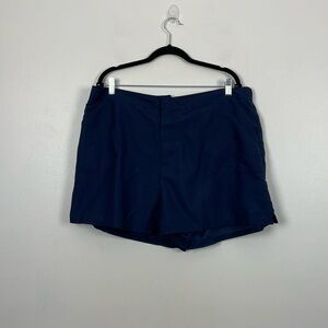 Swimsuits For All Womens Plus Size 20 Blue Swim Short Lined 2 Pocket Beach Short